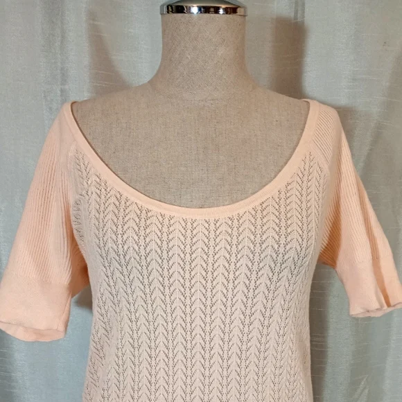 Victoria Secret Sweater, Women,Short sleeve light Orange, Round Neck,Knit/Ribbed - Picture 6 of 10